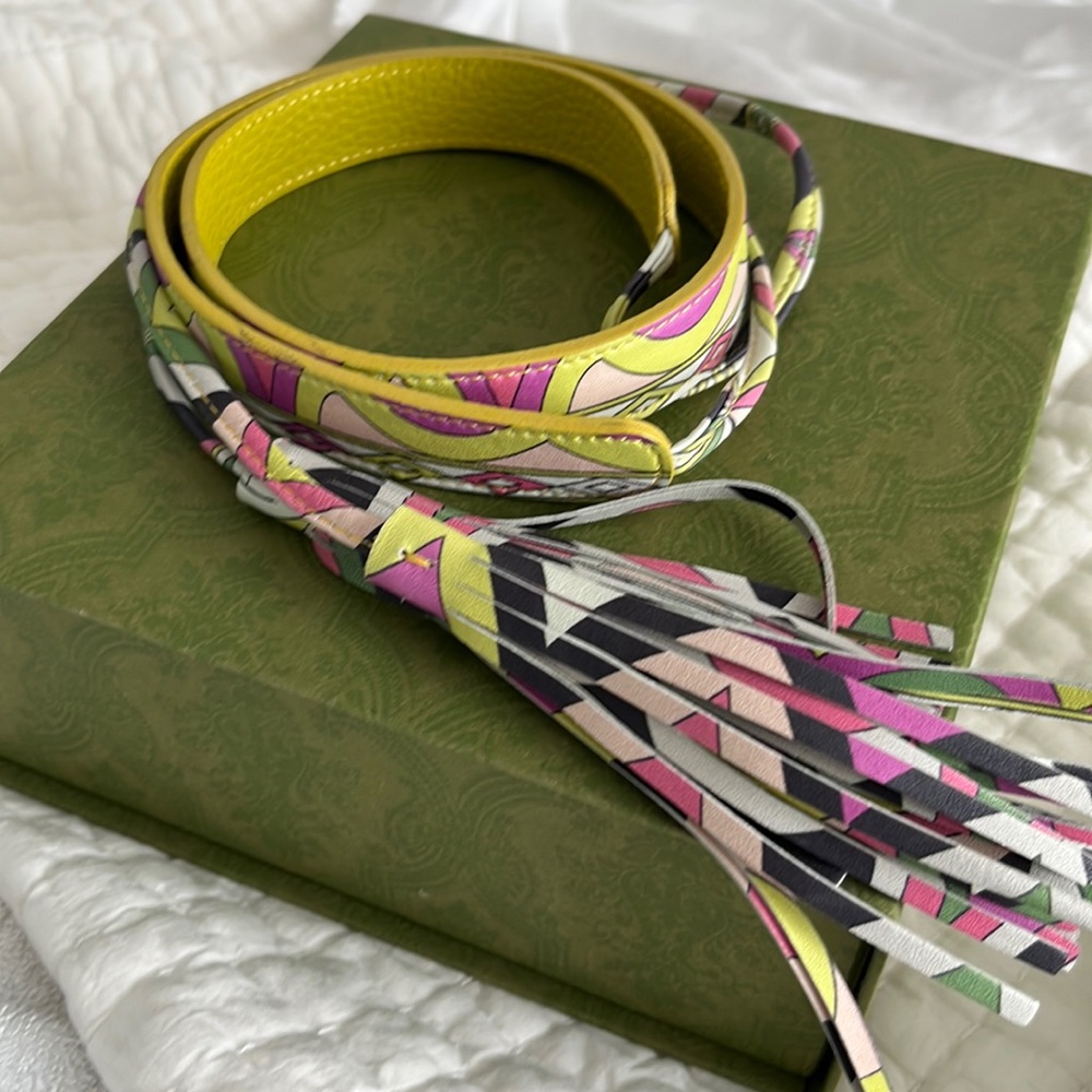 Emilio Pucci leather belt